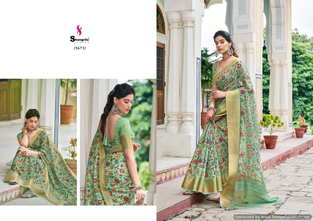 Shangrila Niharika Digital 2 Fancy Wear Soft Linen Digital Pure Print Saree Collection